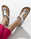 Sandalias Birkenstock Gizeh Bf Silver