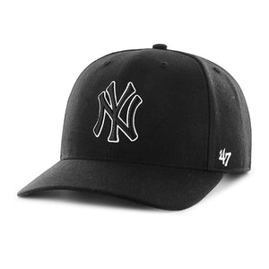 Gorras 47 Brand NY Yankees Negra logo negro y blanco